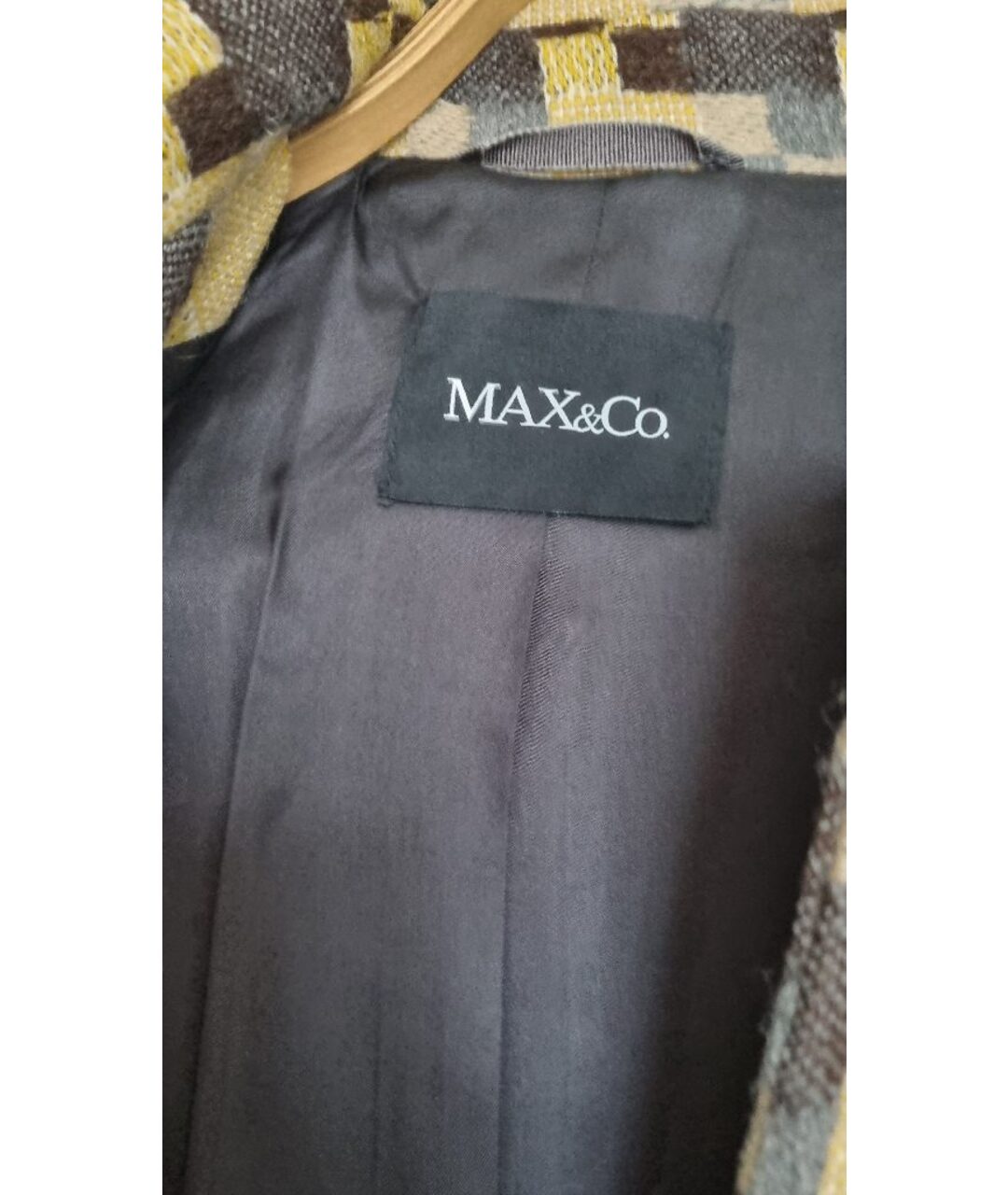 MAX&CO Коричневое шерстяное пальто, фото 3