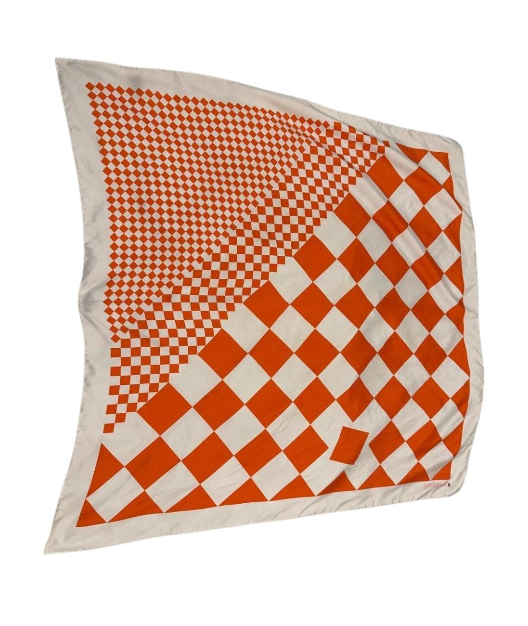 SPORTMAX Оранжевый шелковый платок, фото 1