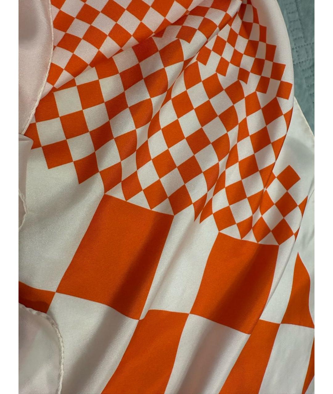 SPORTMAX Оранжевый шелковый платок, фото 4