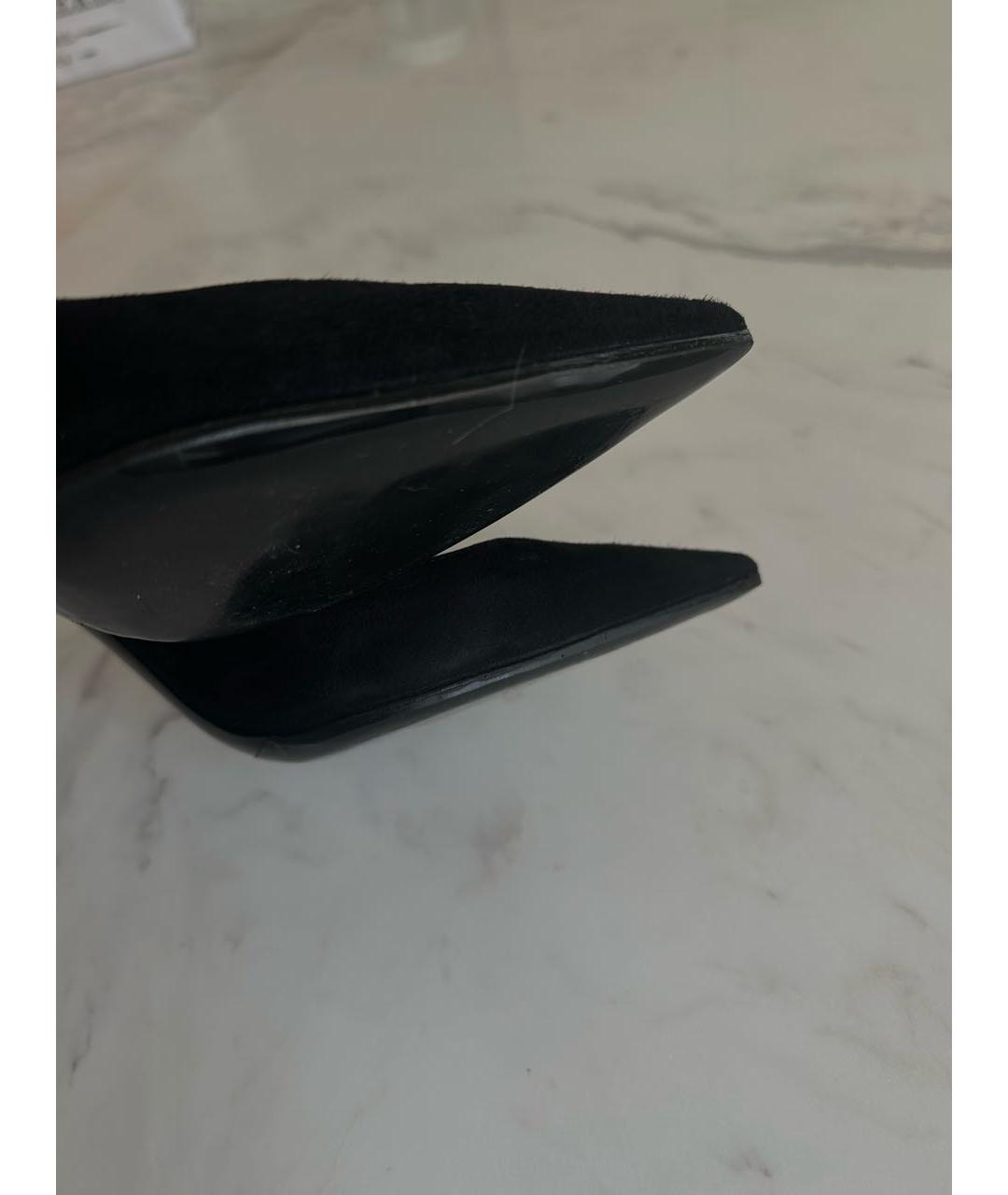 SAINT LAURENT Черные замшевые туфли, фото 6