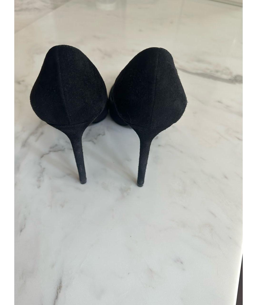 SAINT LAURENT Черные замшевые туфли, фото 4