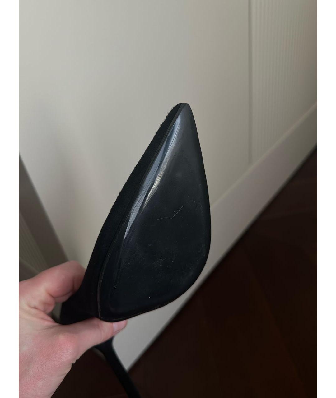 SAINT LAURENT Черные замшевые туфли, фото 5