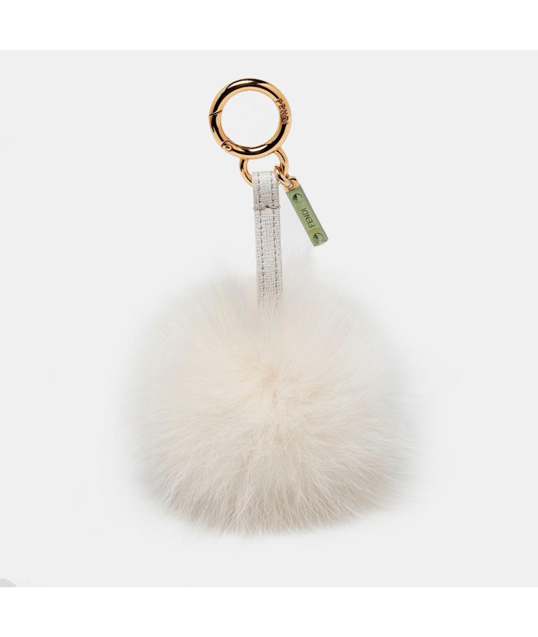 FENDI Белый брелок, фото 8