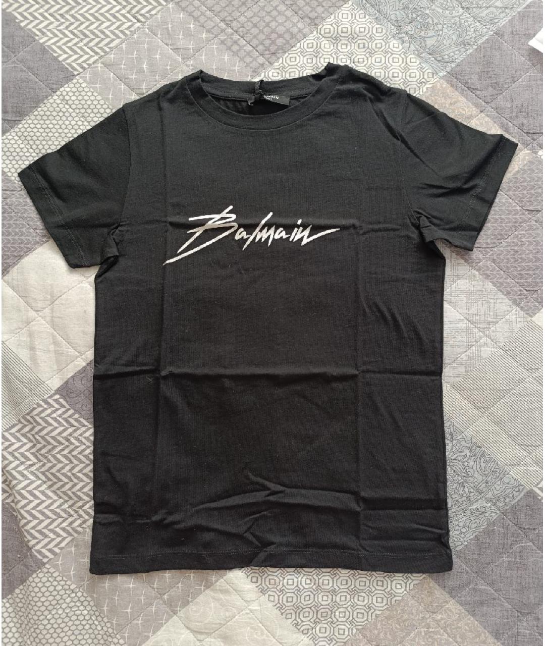 BALMAIN Черный хлопковый детская футболка / топ, фото 4