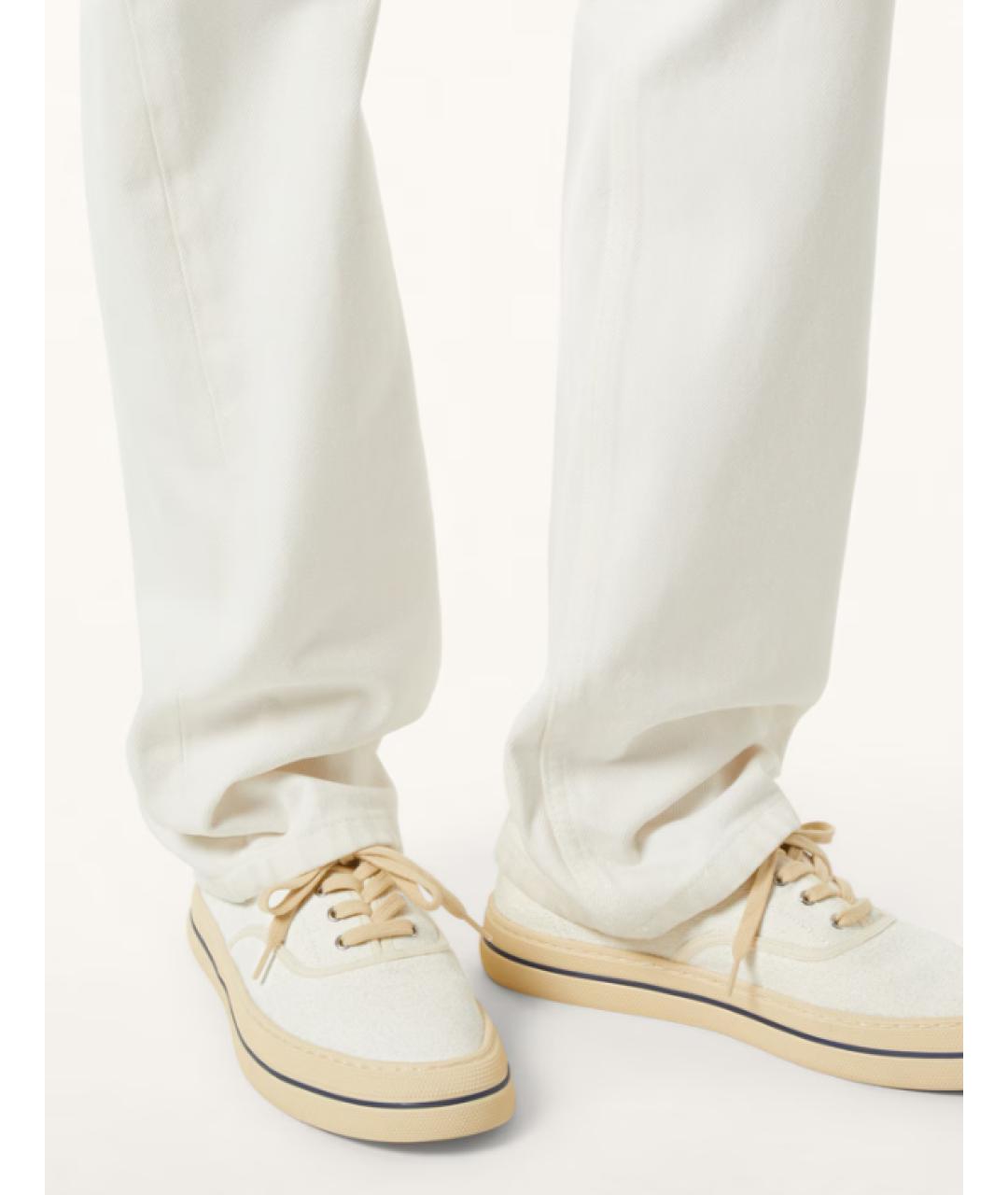 LORO PIANA Белые текстильные кеды, фото 5