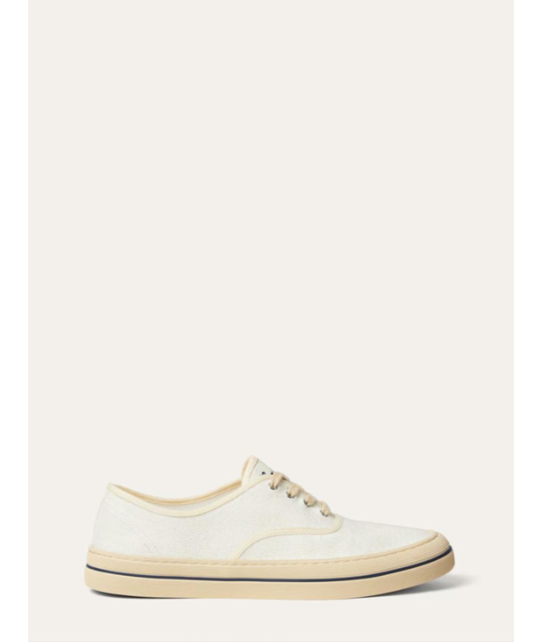 LORO PIANA Белые текстильные кеды, фото 6