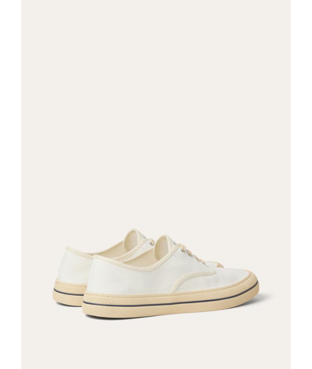 LORO PIANA Белые текстильные кеды, фото 3