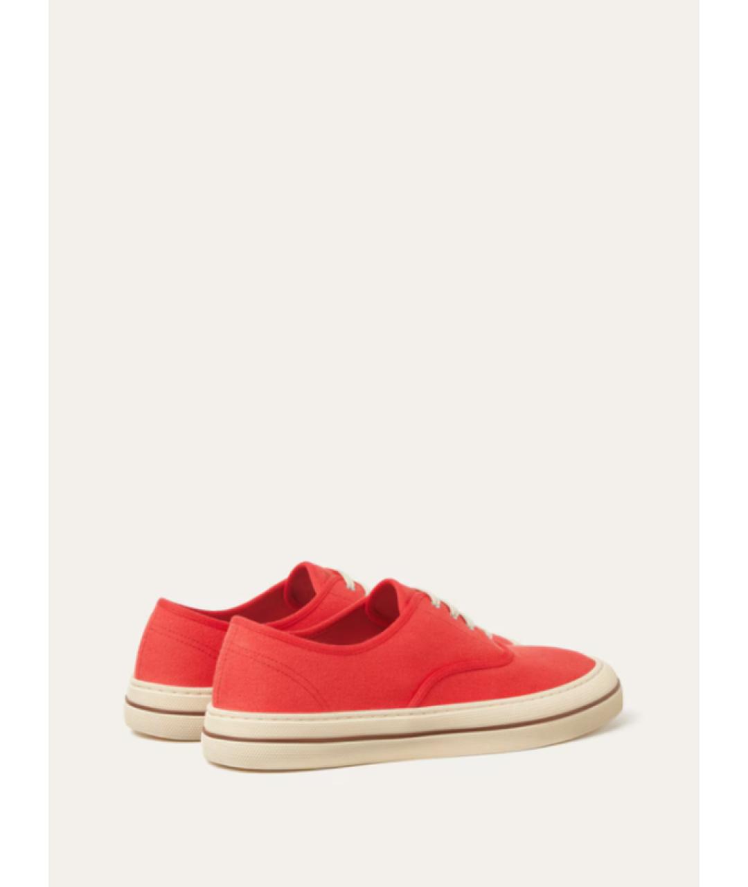 LORO PIANA Красные текстильные кеды, фото 4