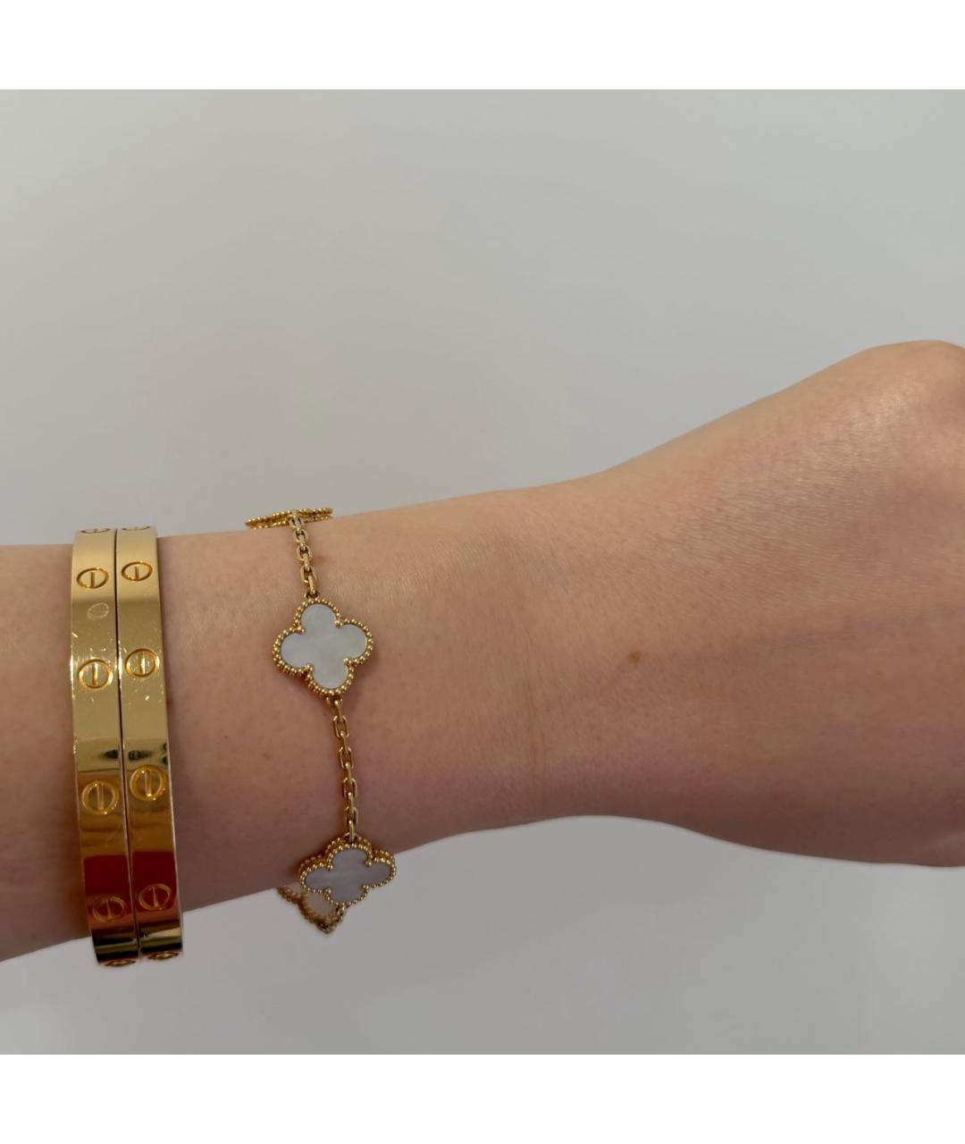 VAN CLEEF & ARPELS Белый браслет из желтого золота, фото 2