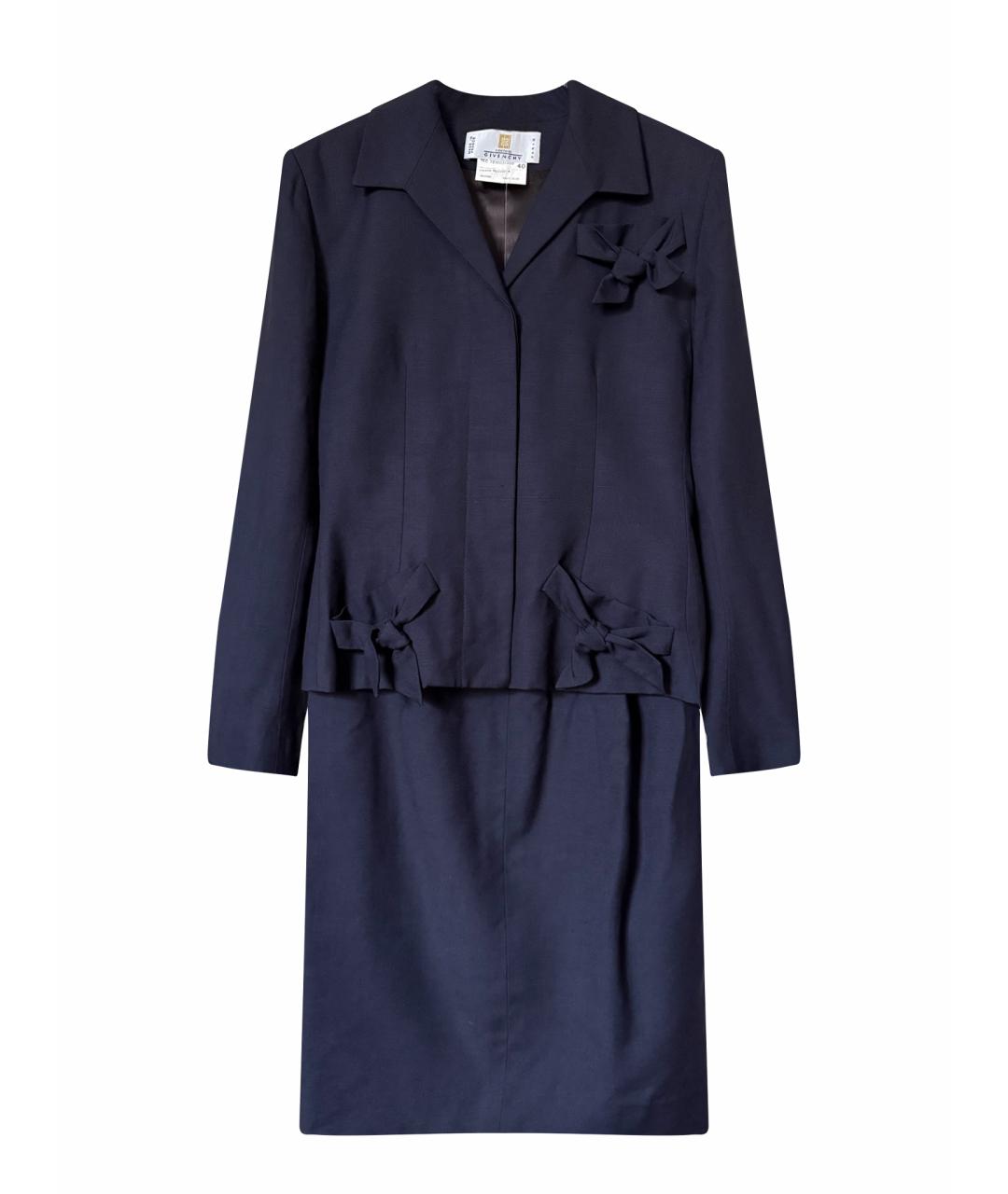 GIVENCHY Синий костюм с юбками, фото 1