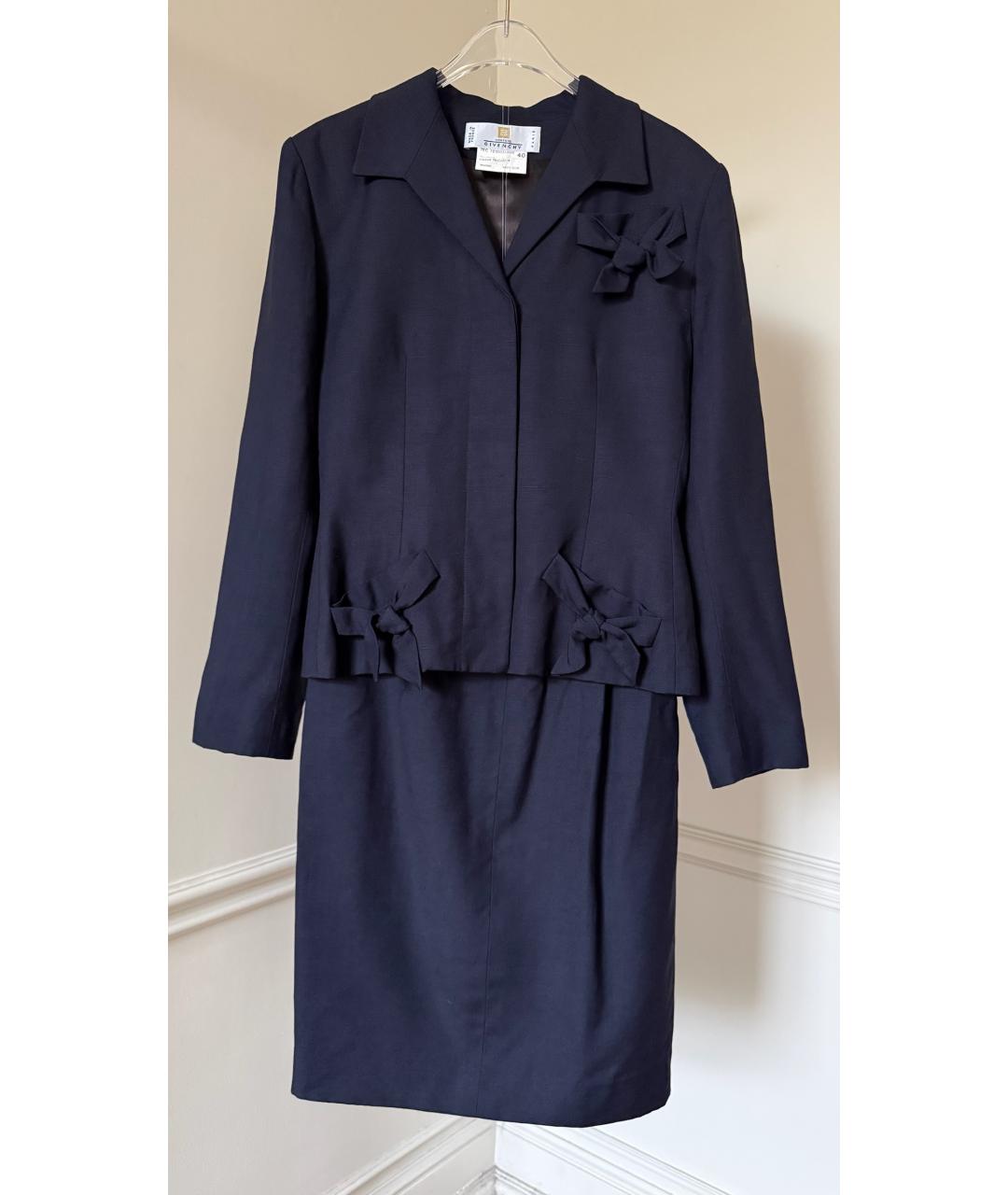 GIVENCHY Синий костюм с юбками, фото 9