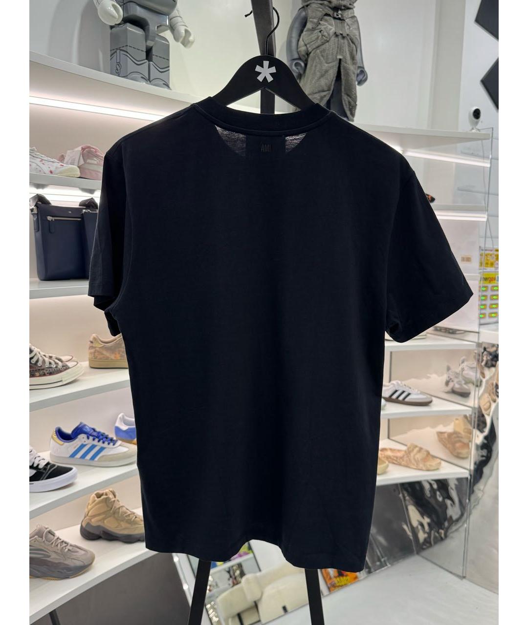 Ami Paris Черная хлопковая футболка, фото 3