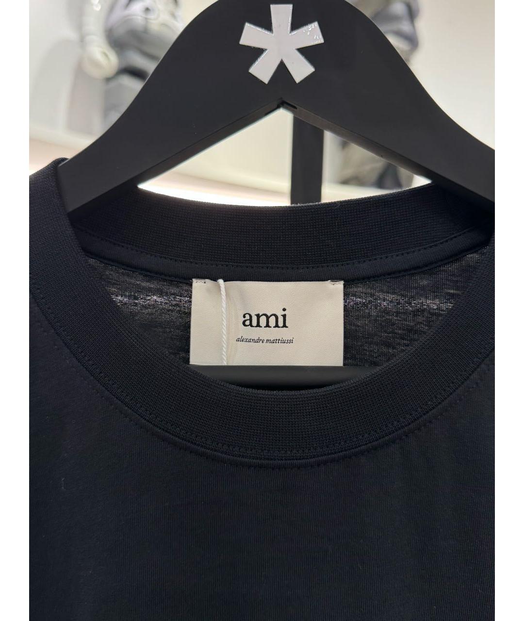 Ami Paris Черная хлопковая футболка, фото 6