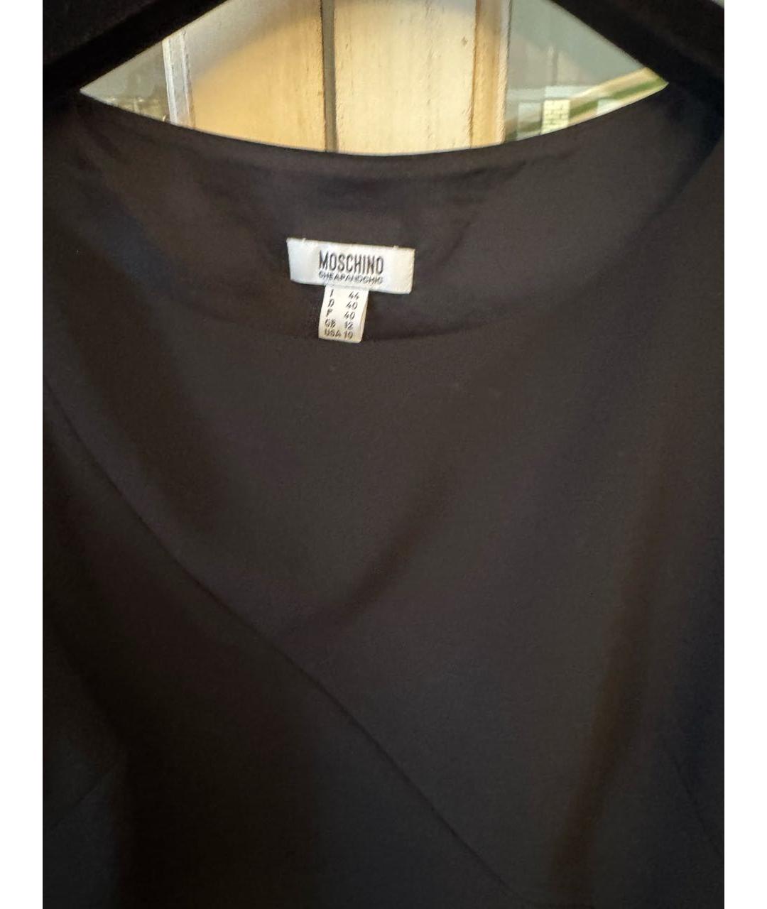 MOSCHINO Черное ацетатное коктейльное платье, фото 3