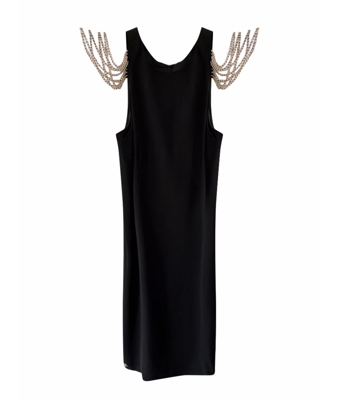 PHILIPP PLEIN Черное вискозное коктейльное платье, фото 1