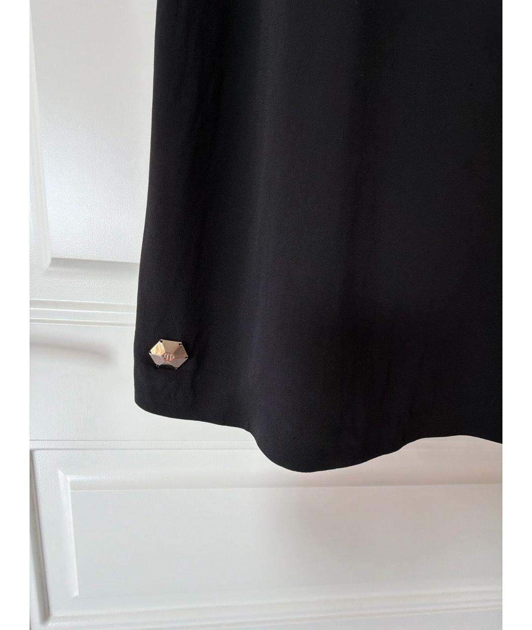 PHILIPP PLEIN Черное вискозное коктейльное платье, фото 4