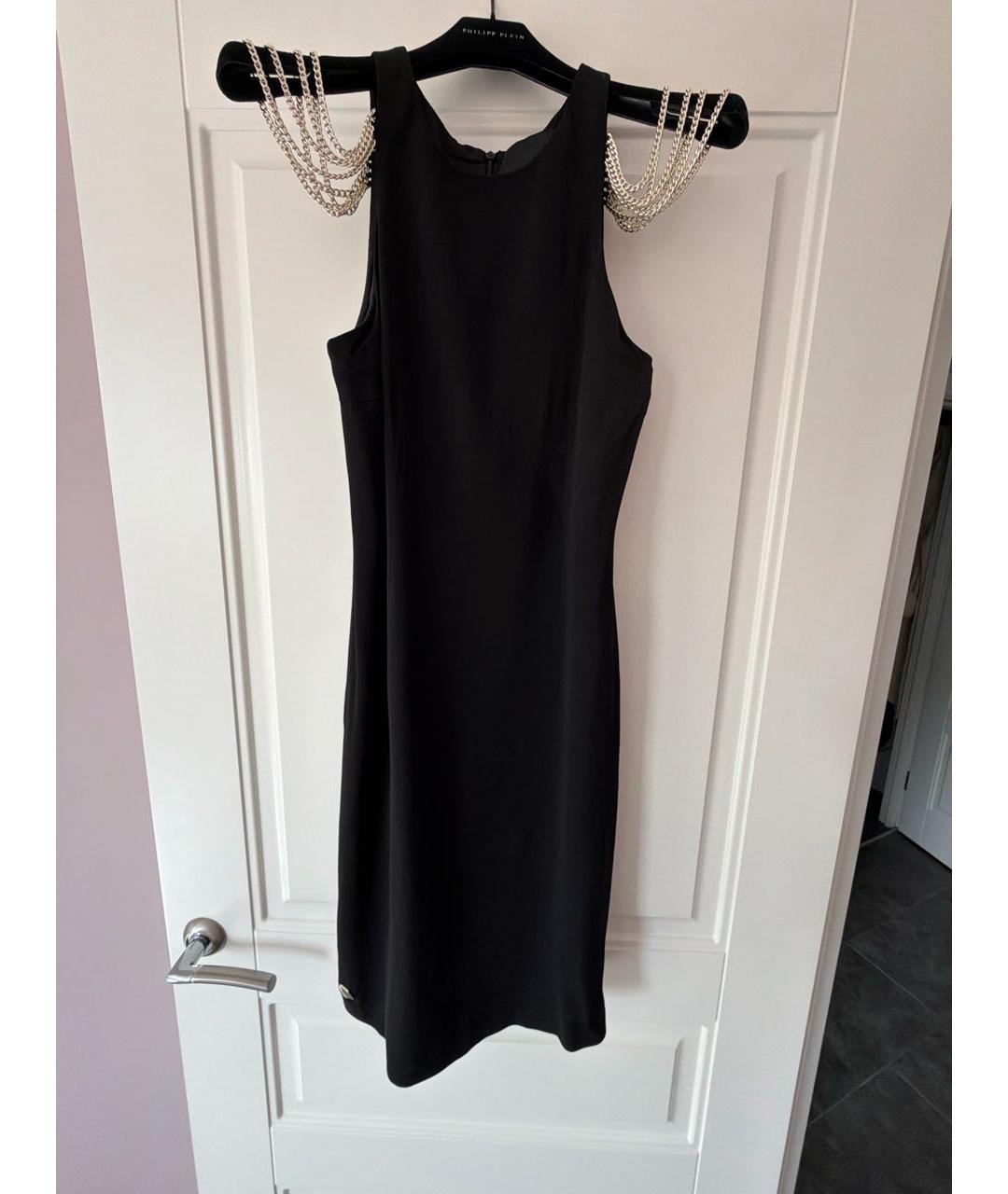 PHILIPP PLEIN Черное вискозное коктейльное платье, фото 5