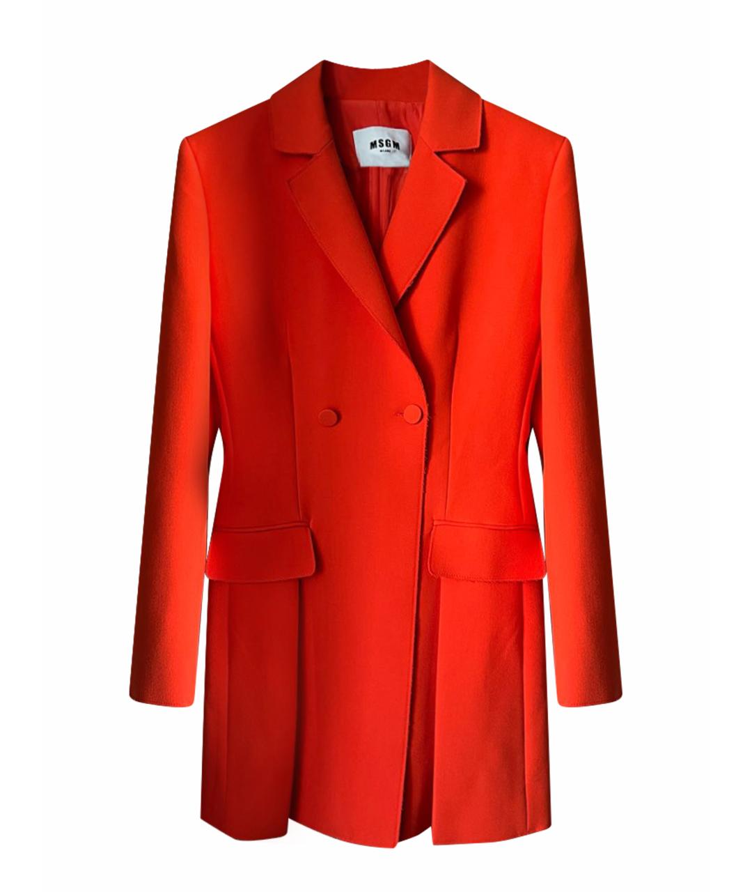 MSGM Коралловое полиэстеровое повседневное платье, фото 1