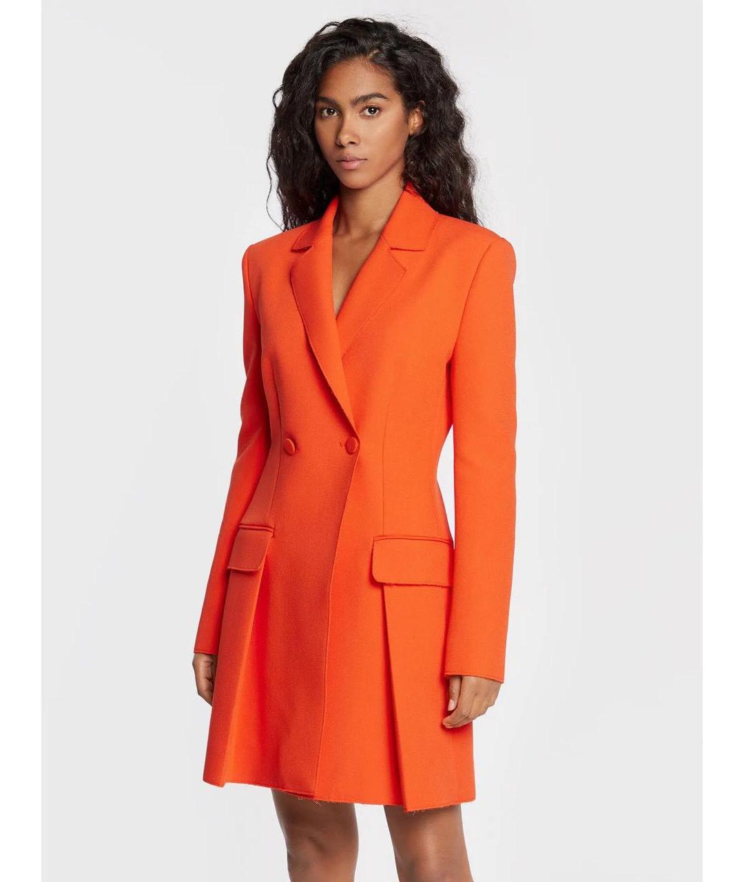 MSGM Коралловое полиэстеровое повседневное платье, фото 7