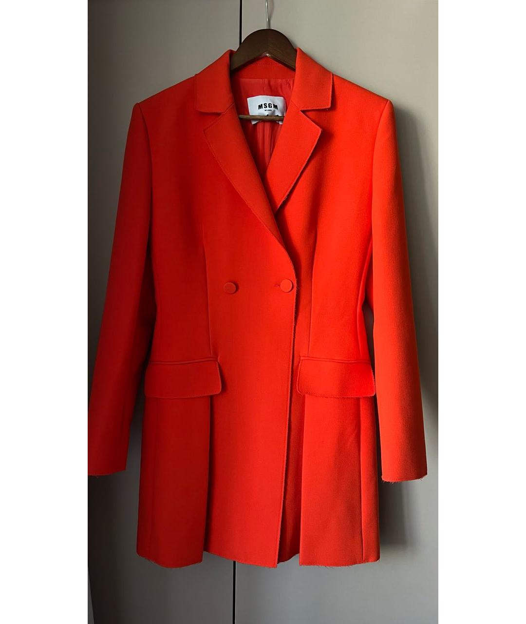 MSGM Коралловое полиэстеровое повседневное платье, фото 8