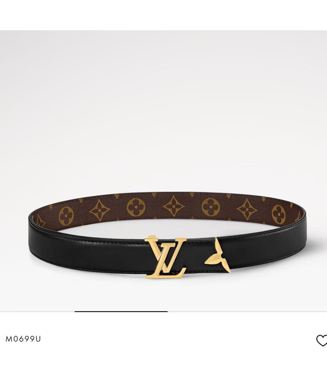 LOUIS VUITTON Коричневый кожаный ремень, фото 2