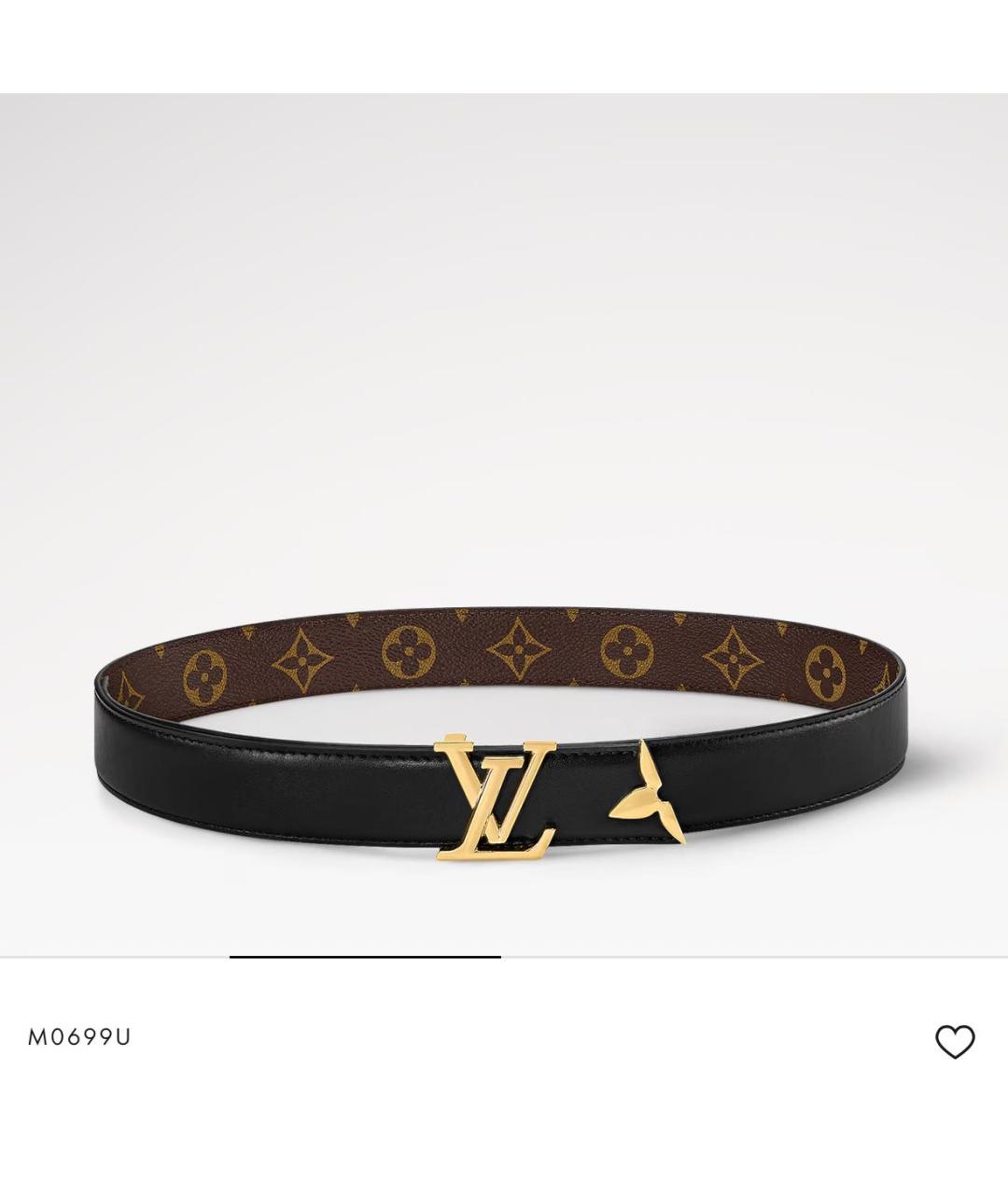 LOUIS VUITTON Коричневый кожаный ремень, фото 1