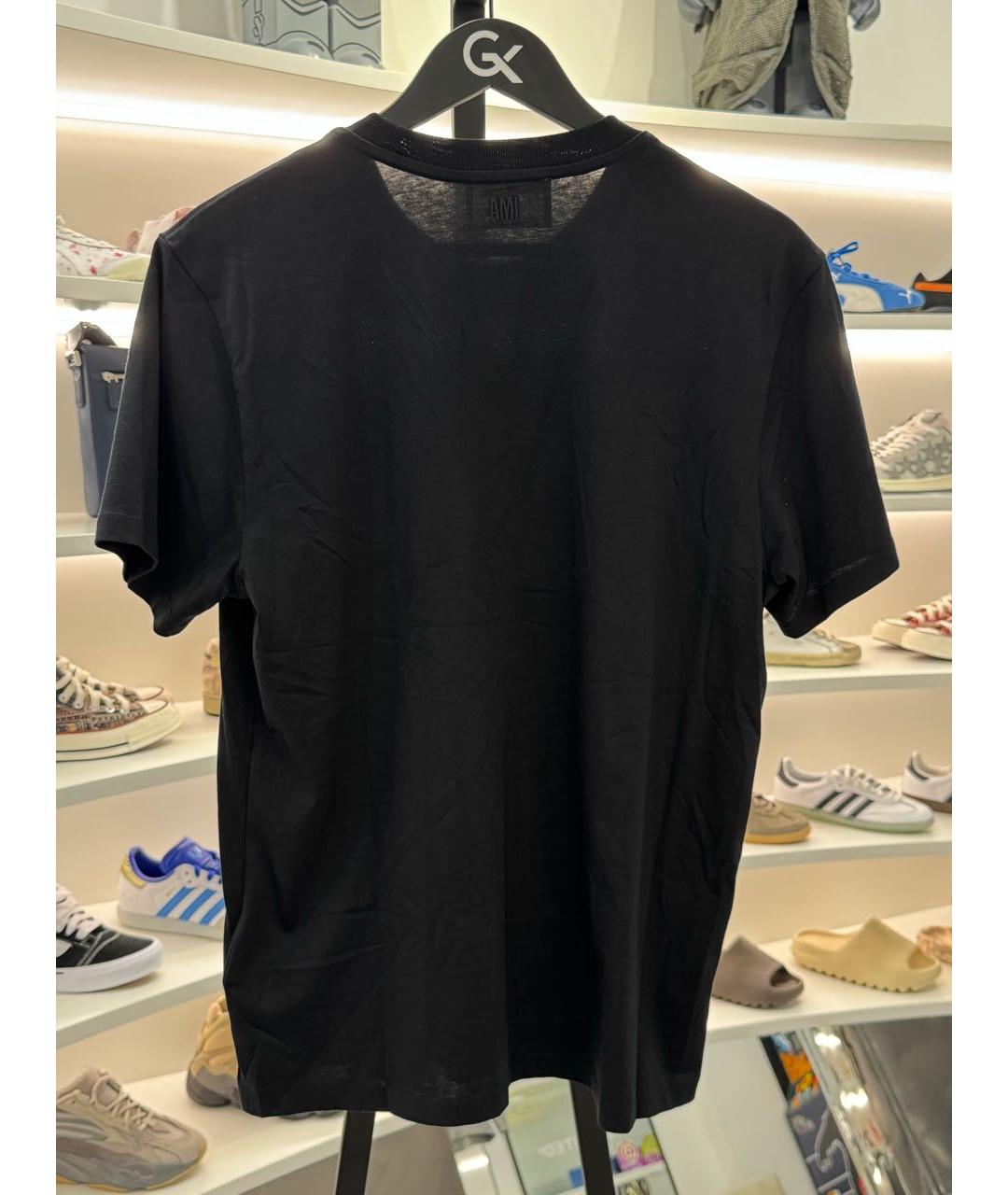 Ami Paris Черная хлопковая футболка, фото 3