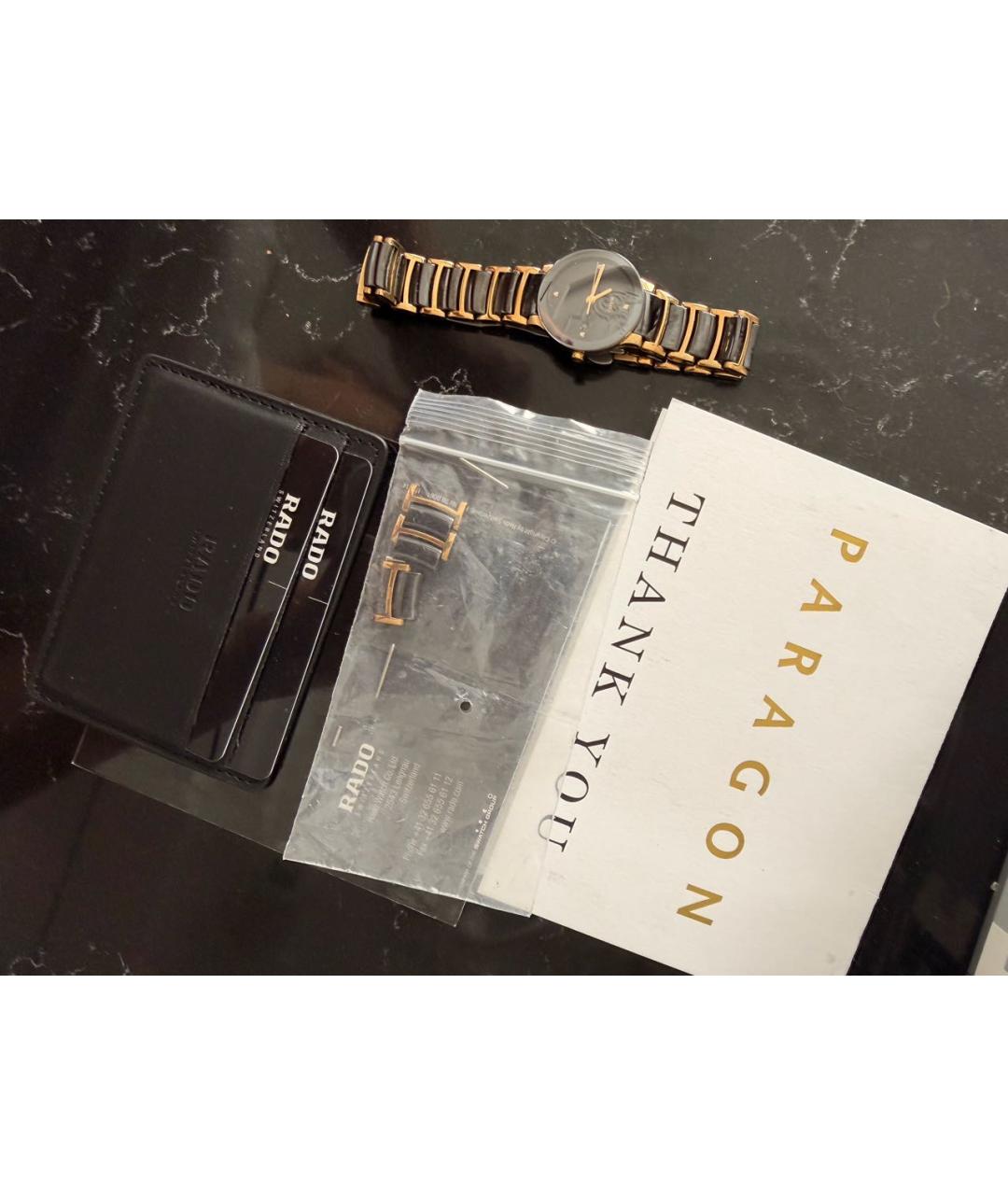 RADO Черные керамические часы, фото 4