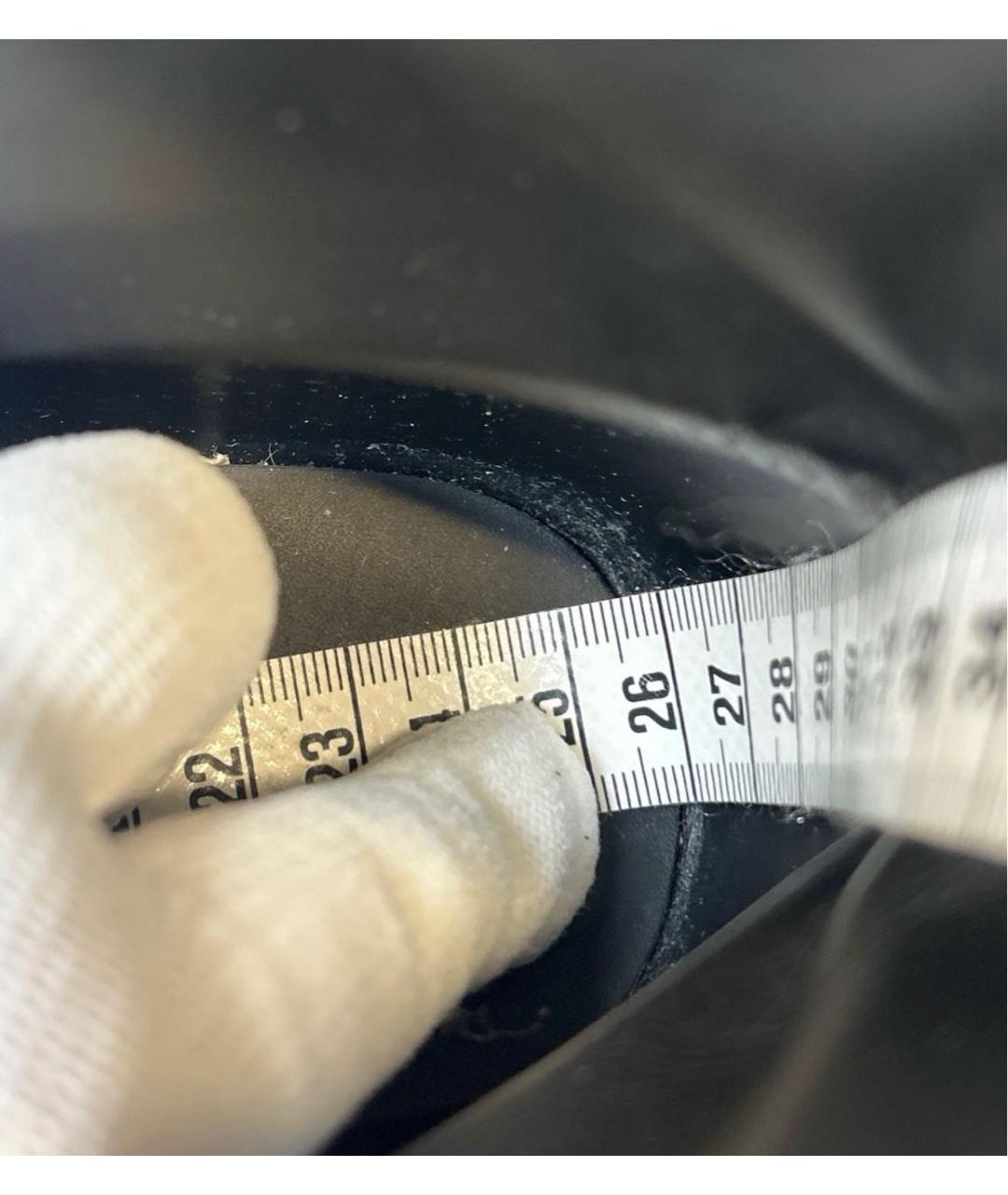 BOUTIQUE MOSCHINO Черные кожаные ботинки, фото 5