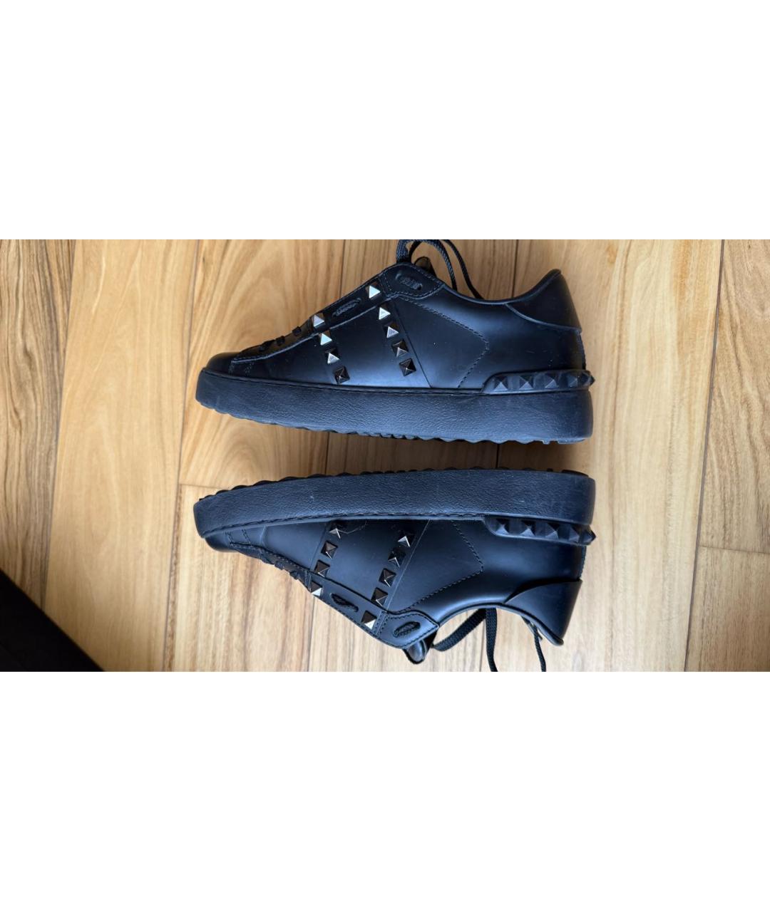 VALENTINO Черные кожаные кроссовки, фото 9