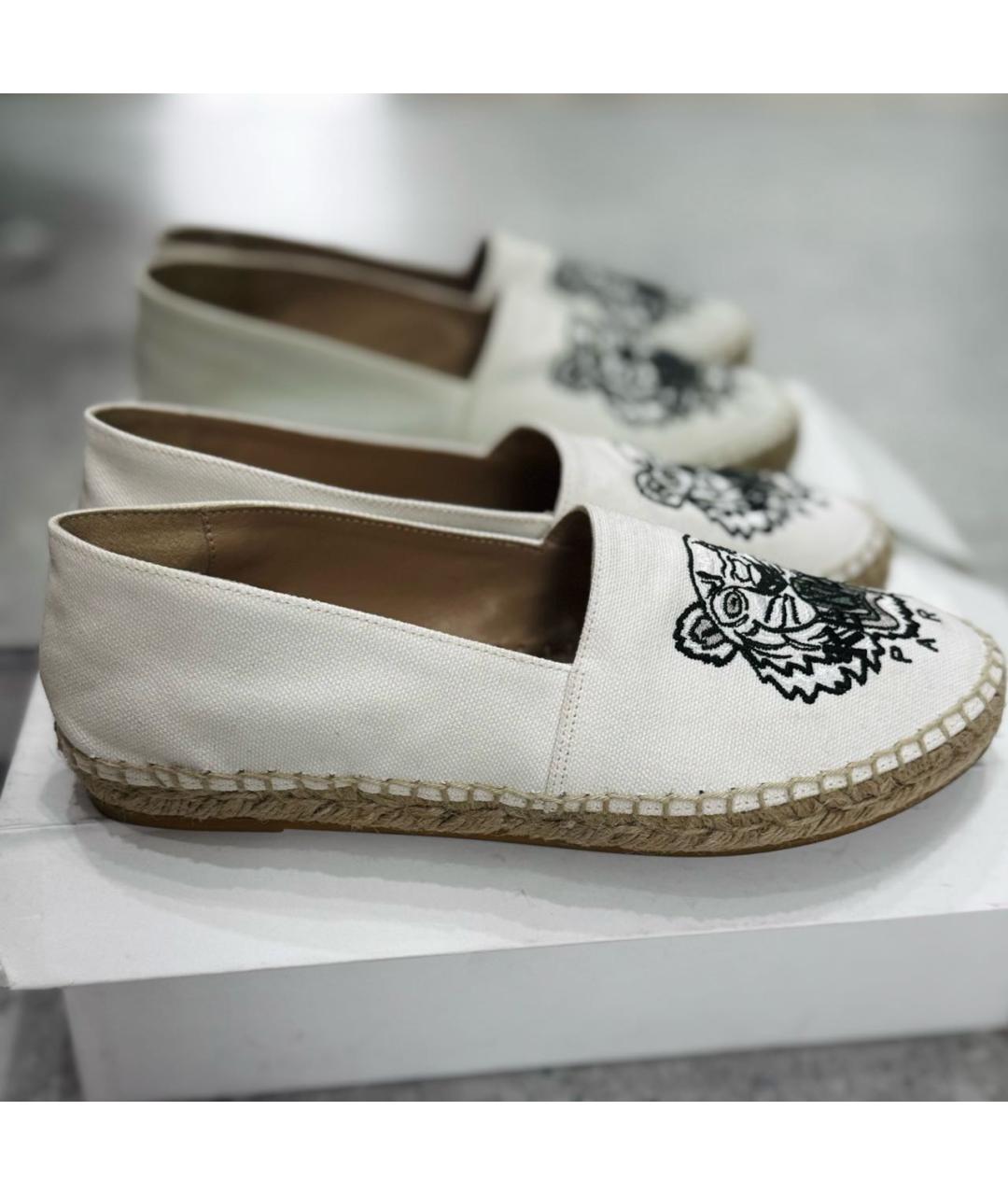 KENZO Белые текстильные эспадрильи, фото 7