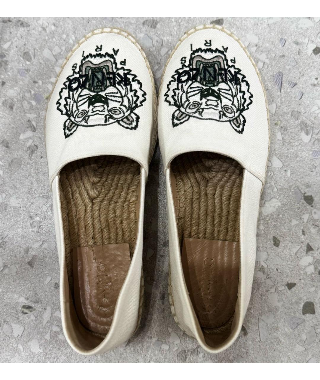 KENZO Белые текстильные эспадрильи, фото 5