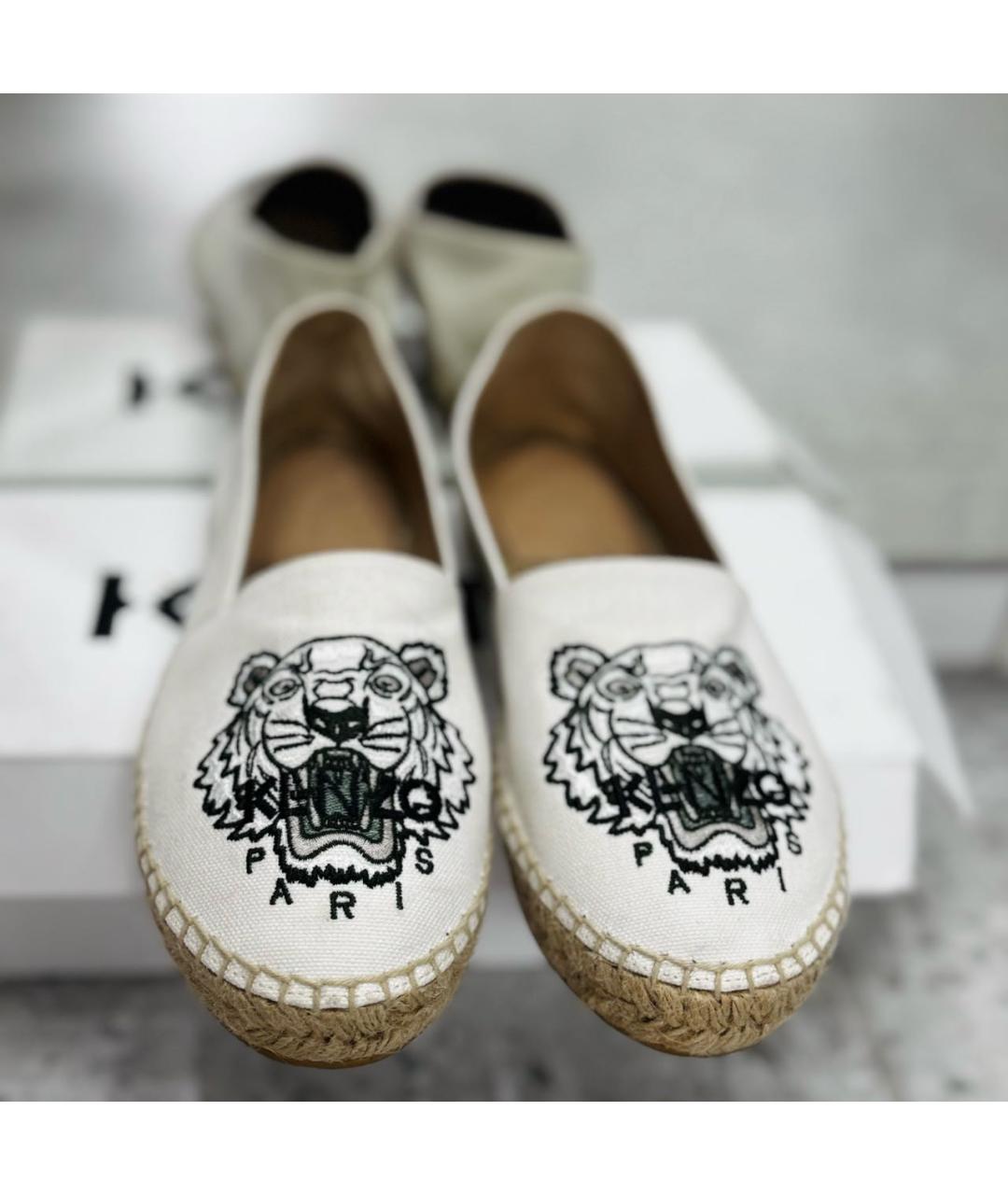KENZO Белые текстильные эспадрильи, фото 2