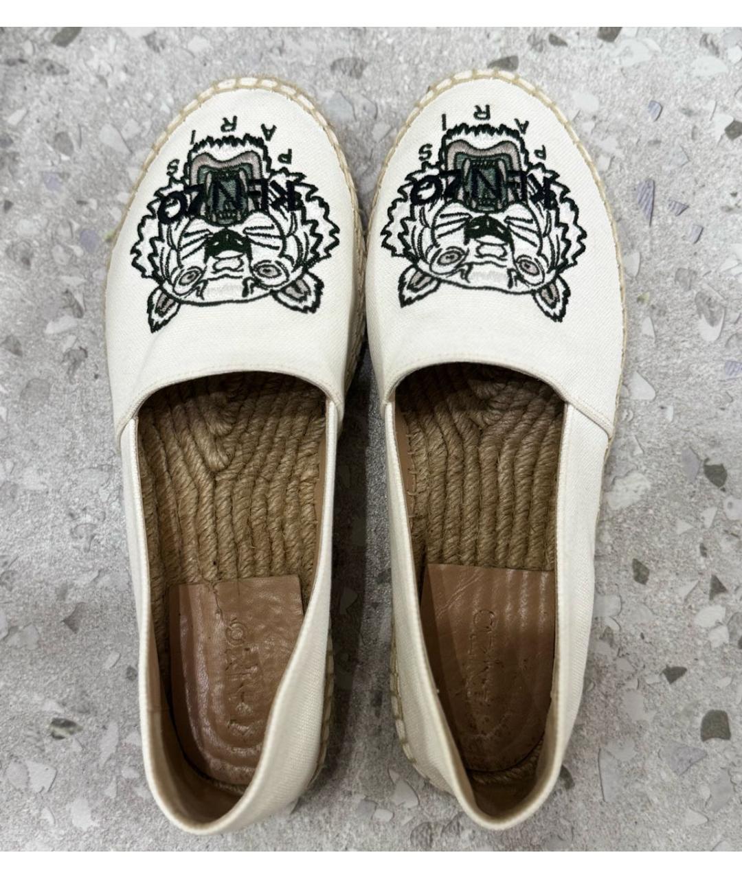 KENZO Белые текстильные эспадрильи, фото 3