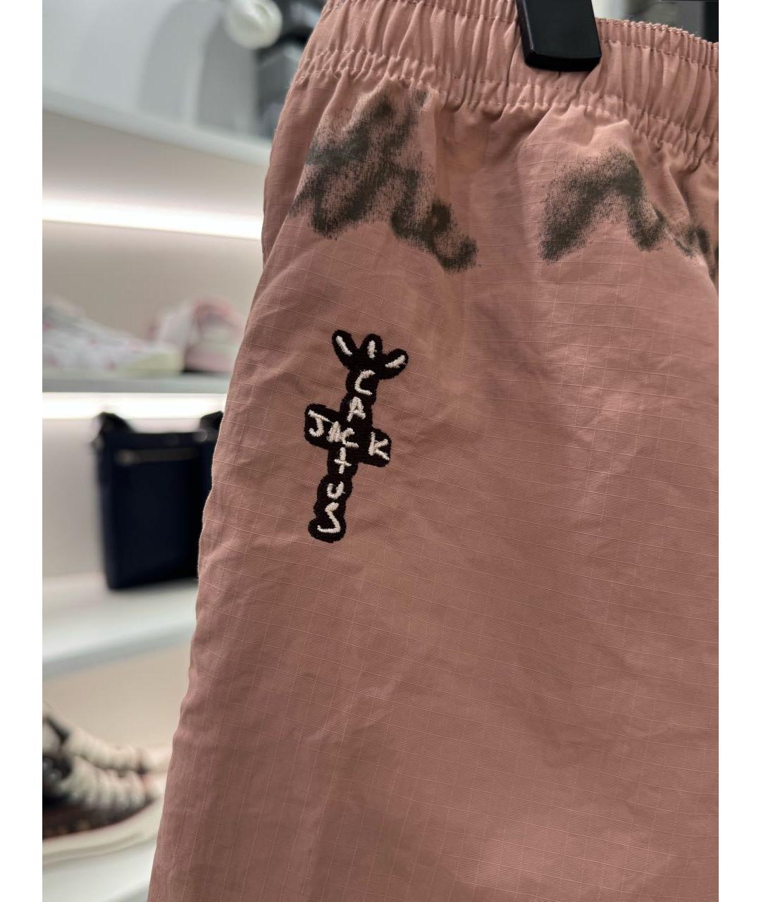 CACTUS JACK BY TRAVIS SCOTT Коралловые полиамидовые шорты, фото 4