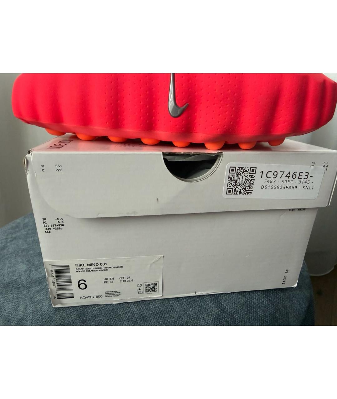 NIKE Красные шлепанцы, фото 2