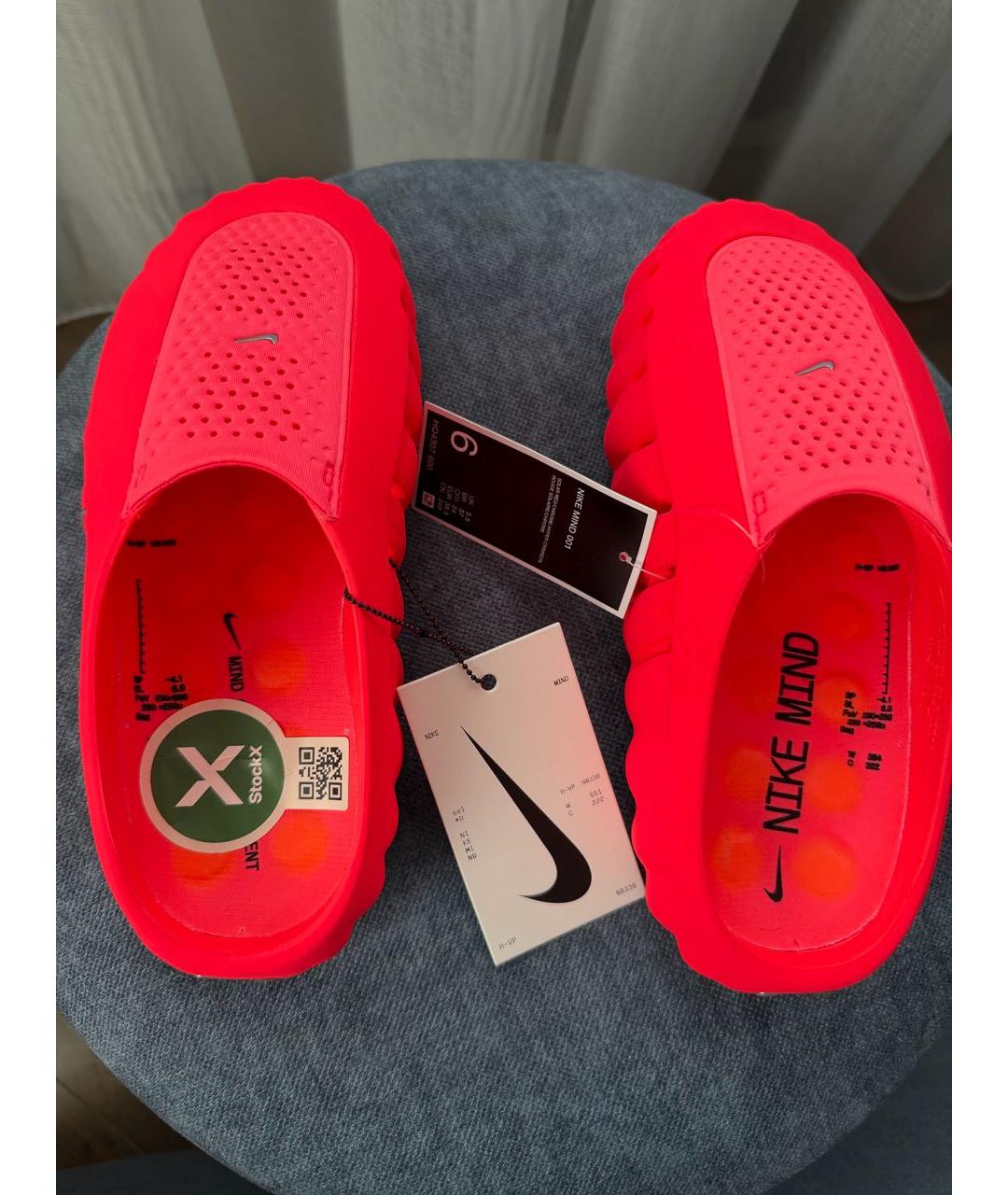 NIKE Красные шлепанцы, фото 6