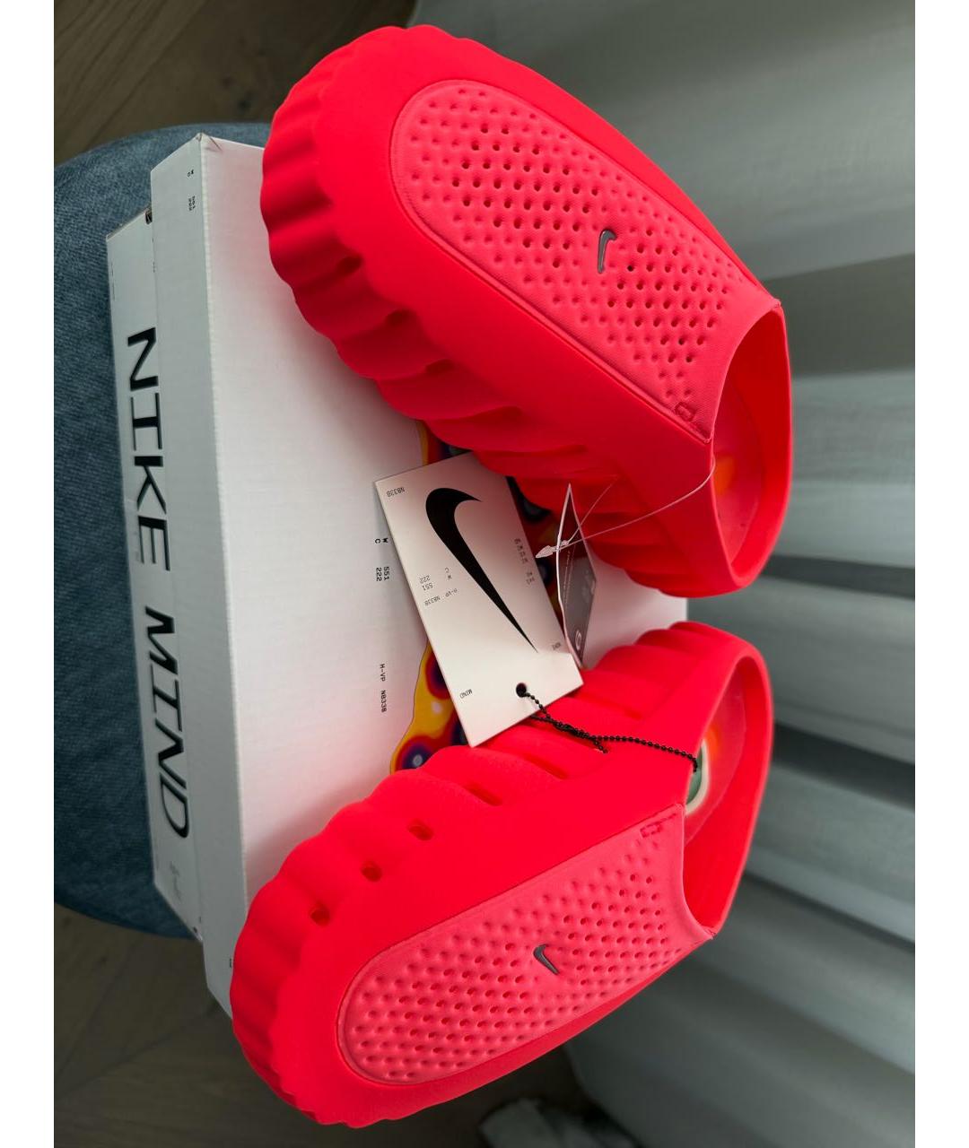 NIKE Красные шлепанцы, фото 4