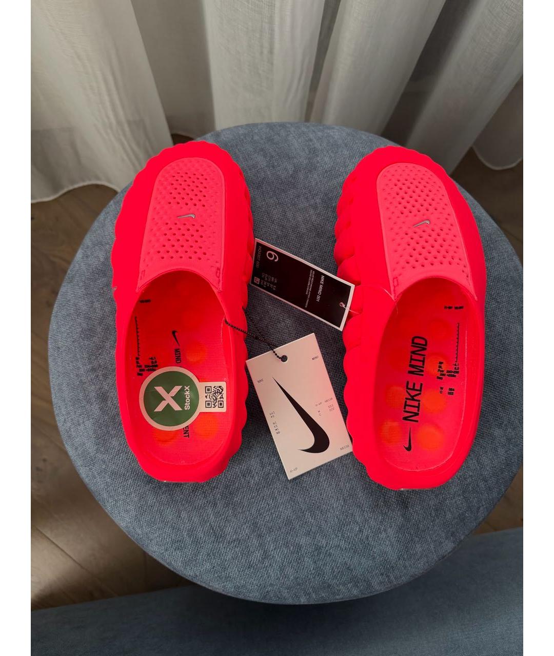 NIKE Красные шлепанцы, фото 7