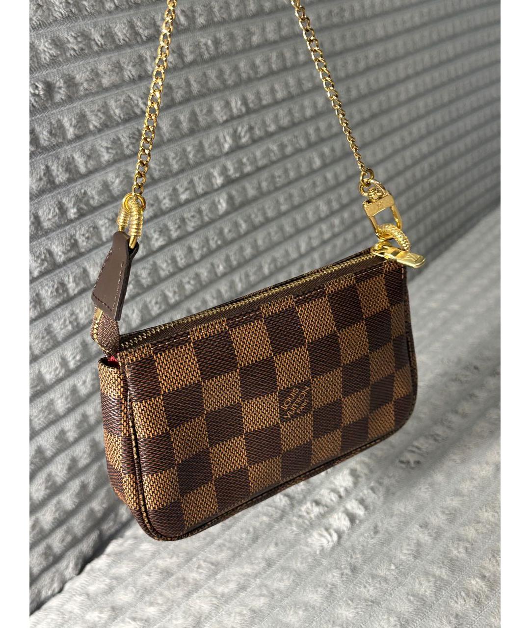 LOUIS VUITTON Коричневая сумка с короткими ручками, фото 3