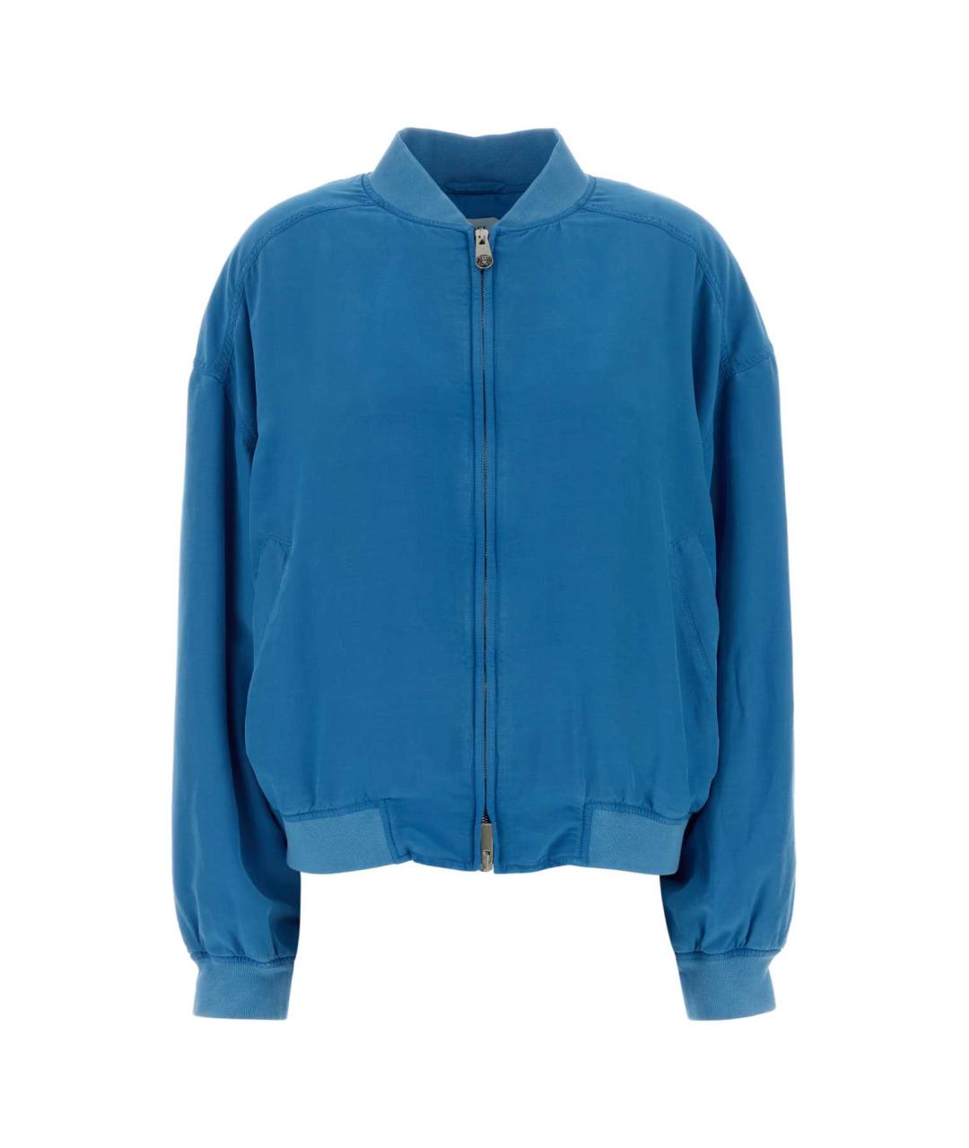 VERSACE Голубая полиамидовая куртка, фото 1