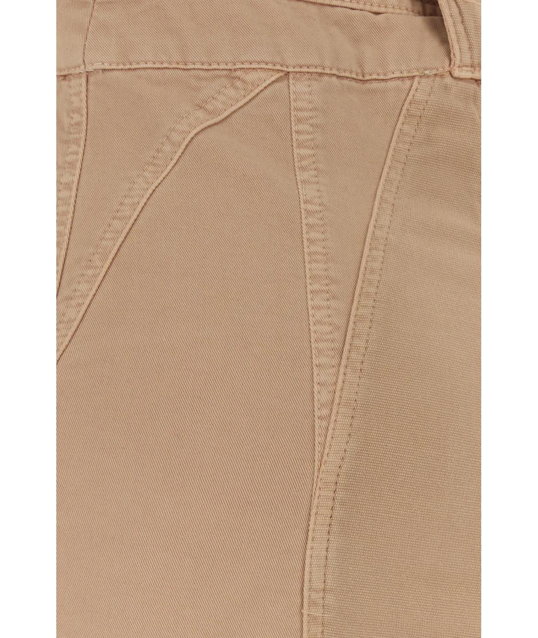 BLUMARINE Бежевая хлопковая юбка миди, фото 3