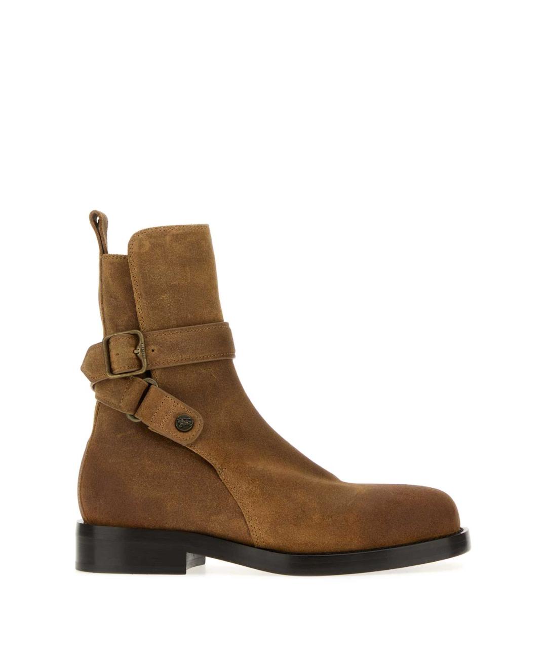 BURBERRY Коричневые кожаные ботинки, фото 1