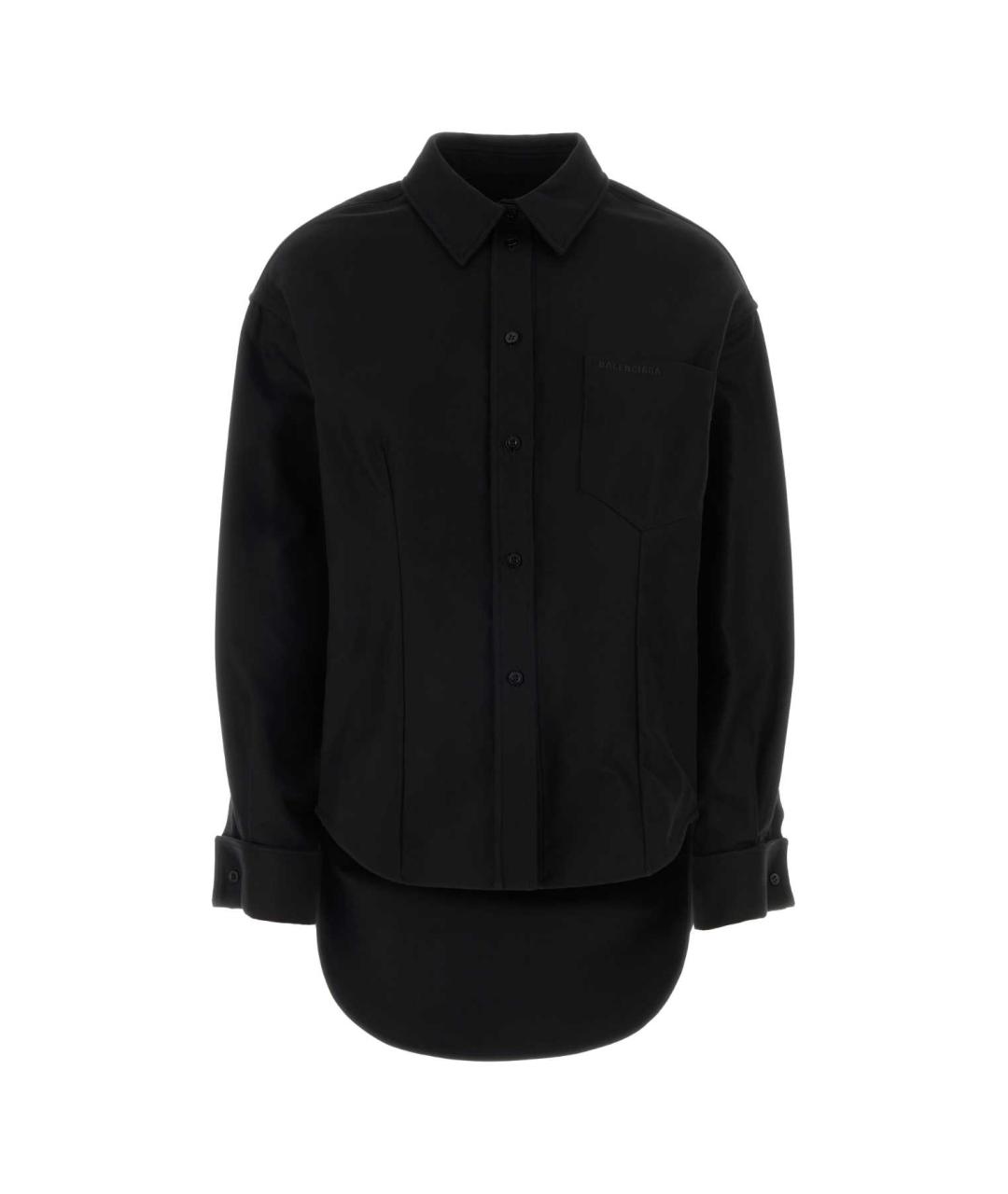 BALENCIAGA Черная хлопковая рубашка, фото 1