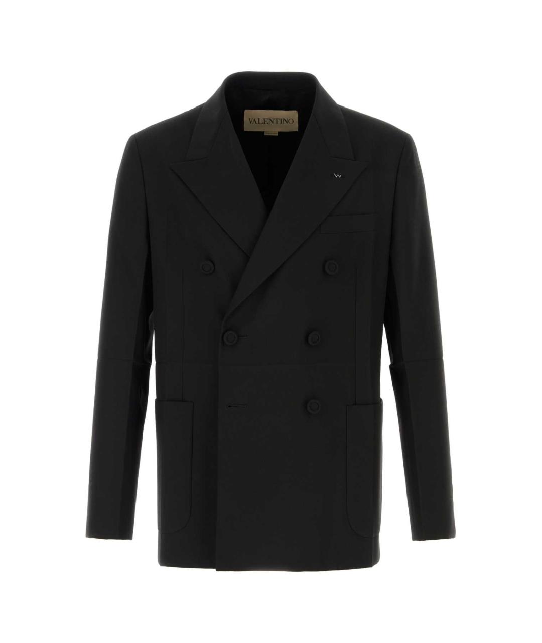 VALENTINO Черный шерстяной пиджак, фото 1