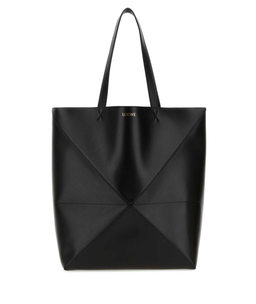 LOEWE Черная кожаная сумка тоут, фото 1