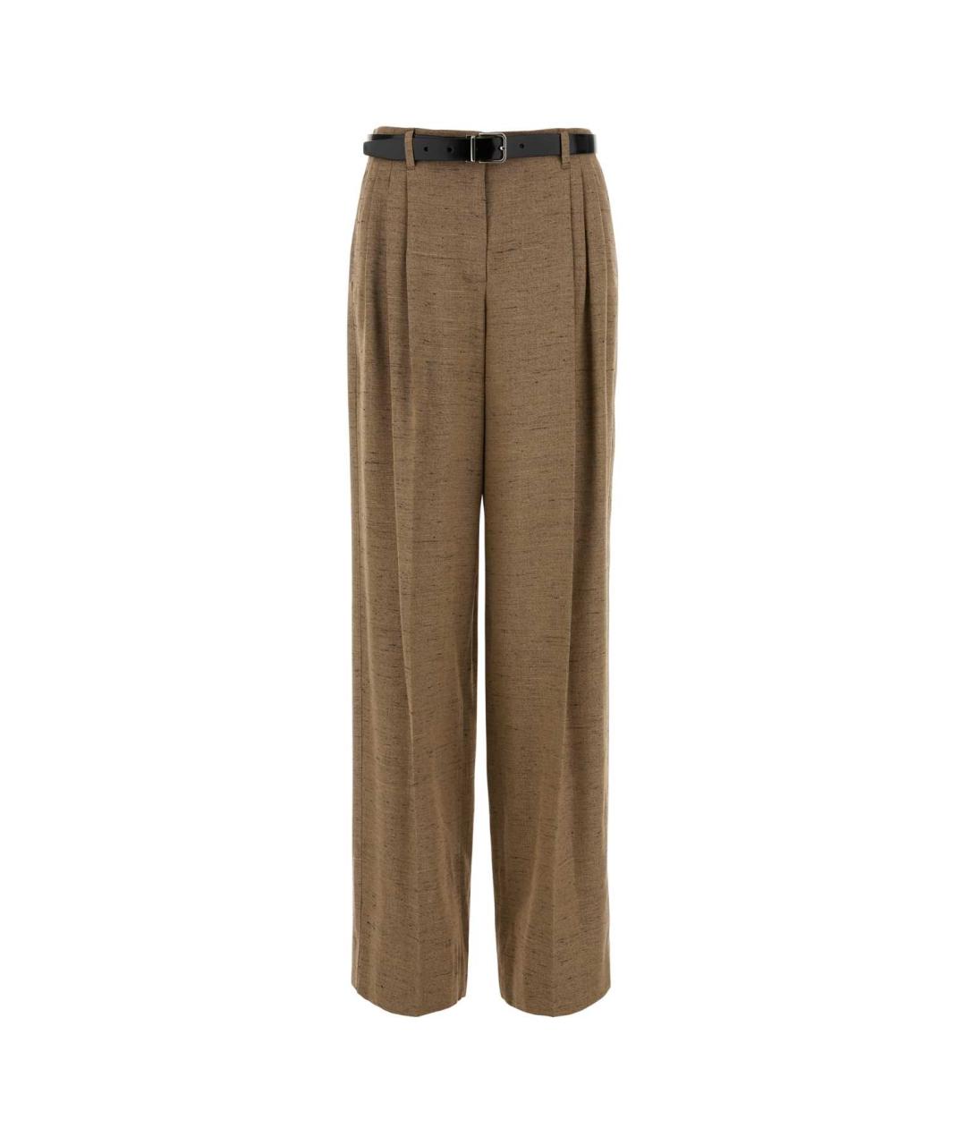 DOLCE&GABBANA Бежевые вискозные прямые брюки, фото 1