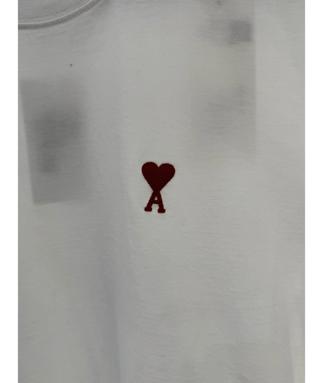 Ami Paris Белая хлопковая футболка, фото 4