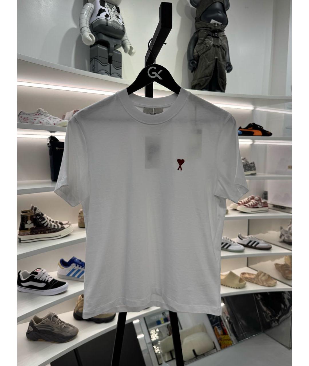 Ami Paris Белая хлопковая футболка, фото 2