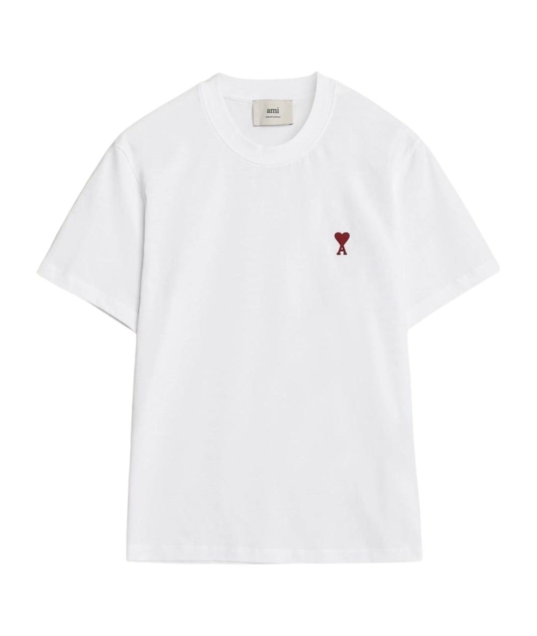 Ami Paris Белая хлопковая футболка, фото 1